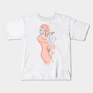 illustration a beautiful image of a female figure Kids T-Shirt